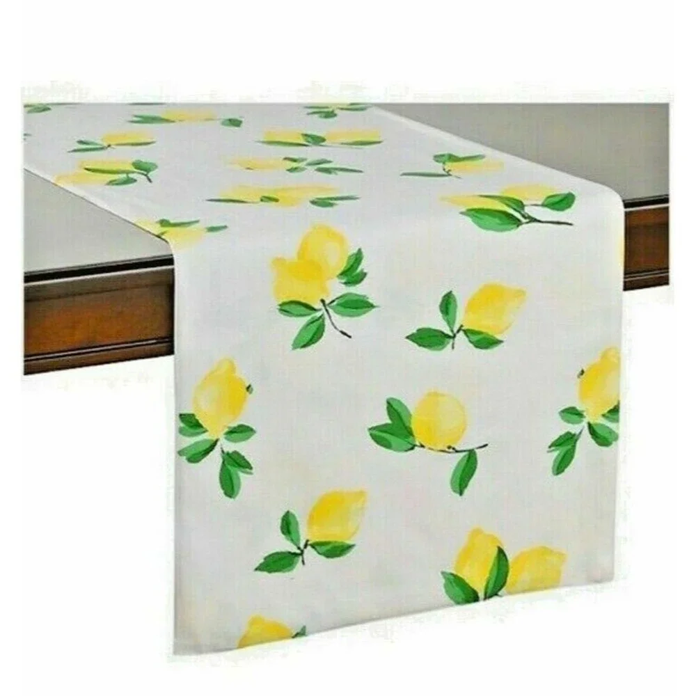Kate Spade Make Lemonade Table Runner Cotton Multi Color Beach House 15x90